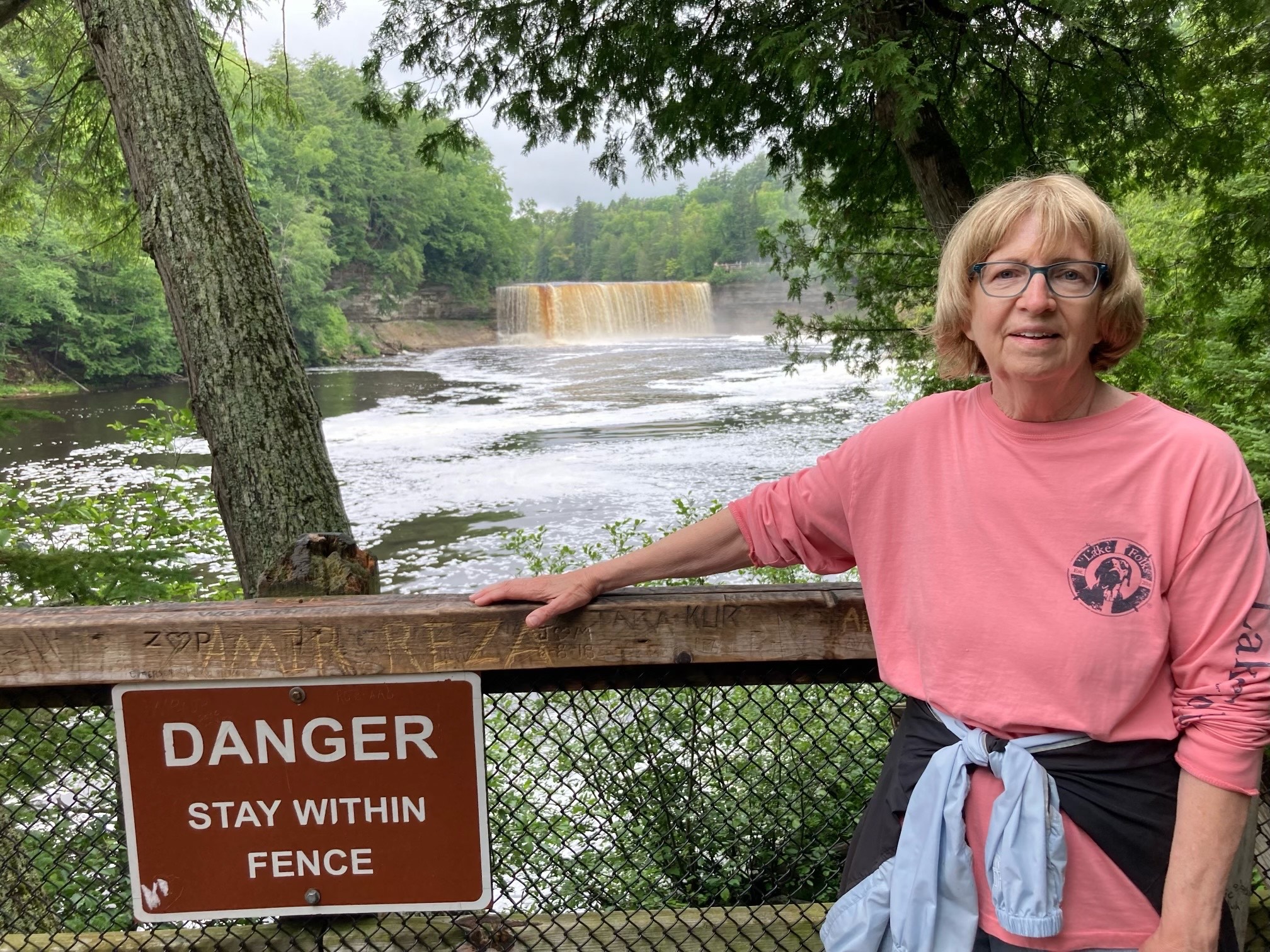 Barb at Tahquamenon Falls